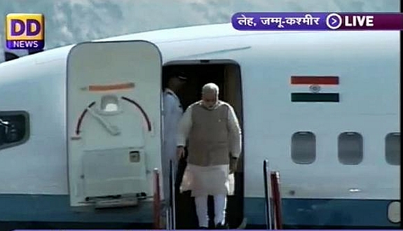 PM Modi arrives in Leh