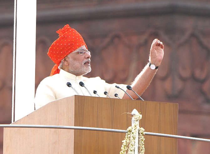 8 quotes from PM Modi's 65 minute I-Day extempore