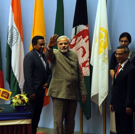 Prime Minister Narendra Modi at the concluding session of 18th SAARC Summit. 