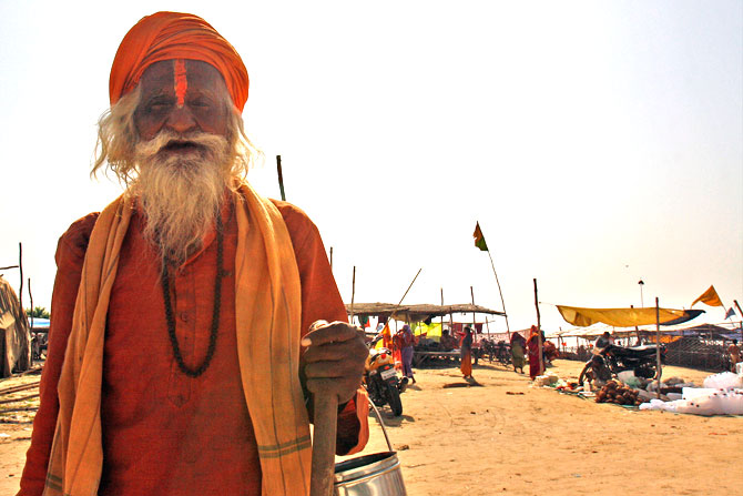 A sadhu on the banks of the Sangam