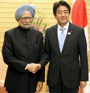 Manmohan Singh and Shinzo Abe