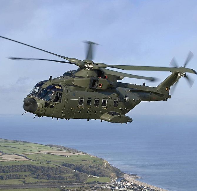 The AgustaWestland AW-101 helicopter.