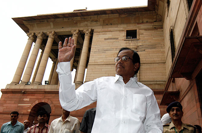 Palaniappan Chidambaram, then Union home minister, in New Delhi, May 25, 2009.