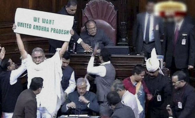 Telangana Bill passed in Rajya Sabha