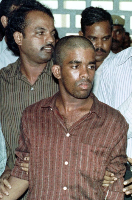 Sriharan alias Murugan seen in a court in Chengalpattu in this photograph taken onm June 15, 1991.