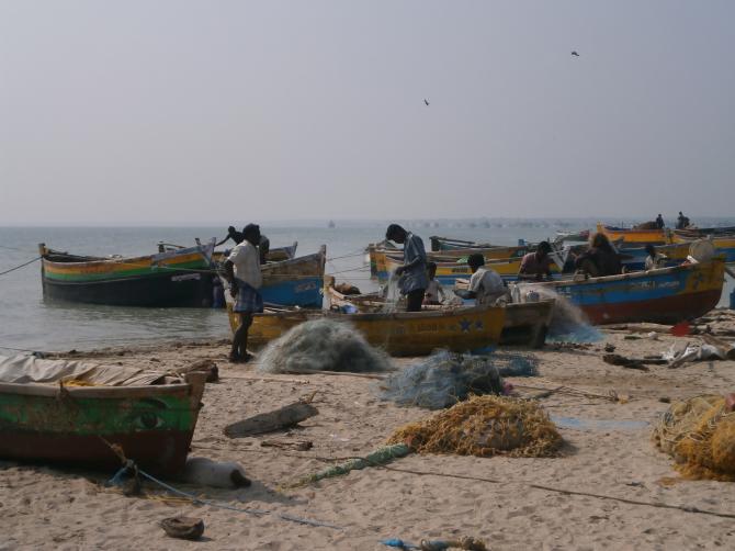 Fishing boats at Rameswaram