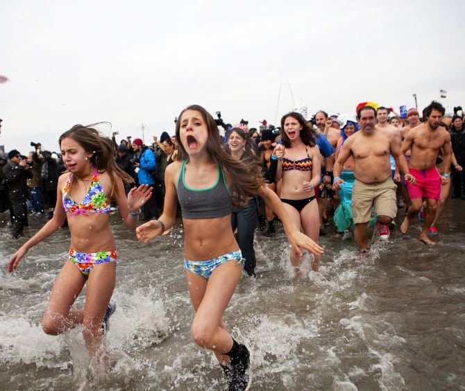 IN PHOTOS: The crazy, freezing New Year dips!