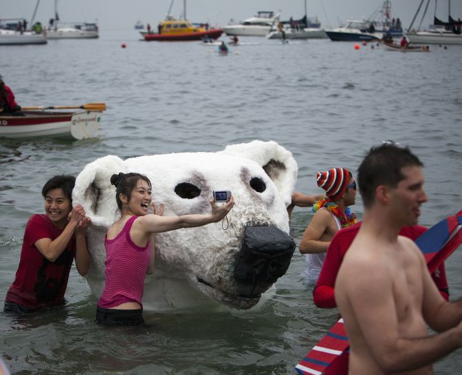 IN PHOTOS: The crazy, freezing New Year dips!