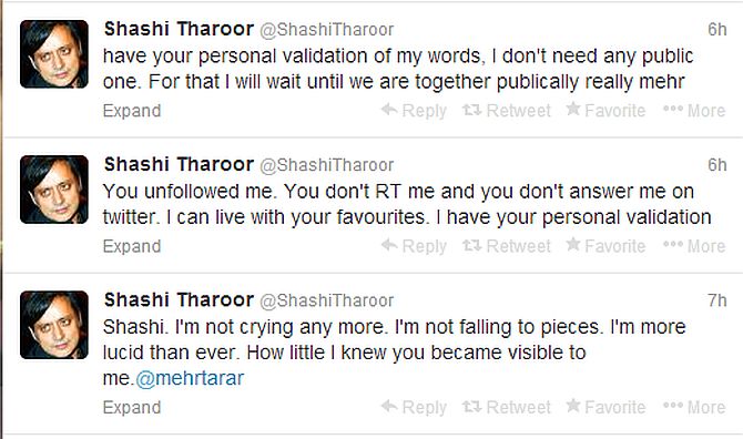 Tharoor's Twitter account hacked, romantic tweets sent to Pak journo