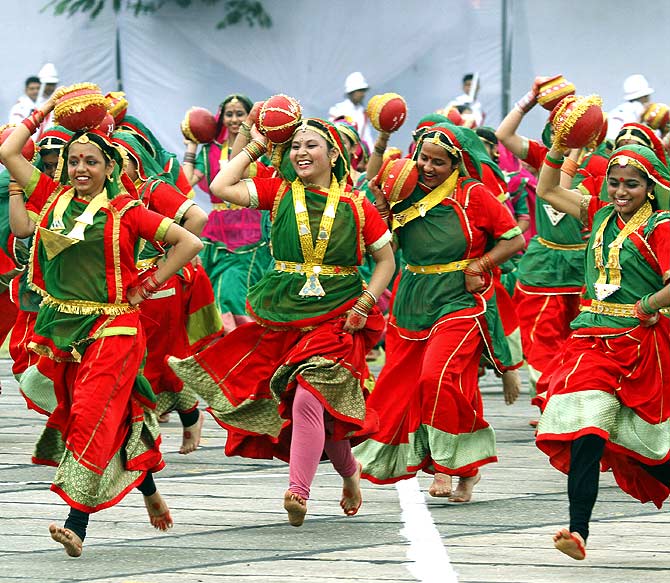 A folk dance during an Independence Day event in Chandigarh last year.