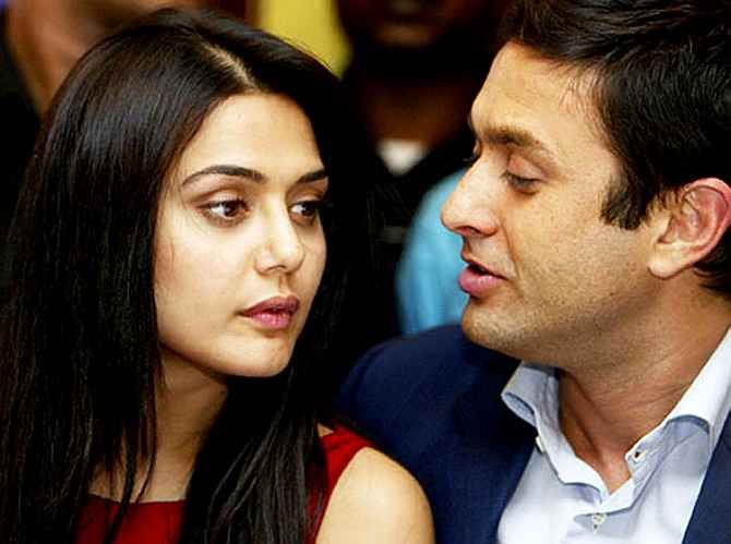 Preity Zinta with former boyfriend Ness Wadia