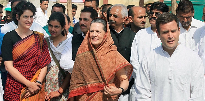 Party men are trying to persuade Congress chief Sonia Gandhi to induct Priyanka