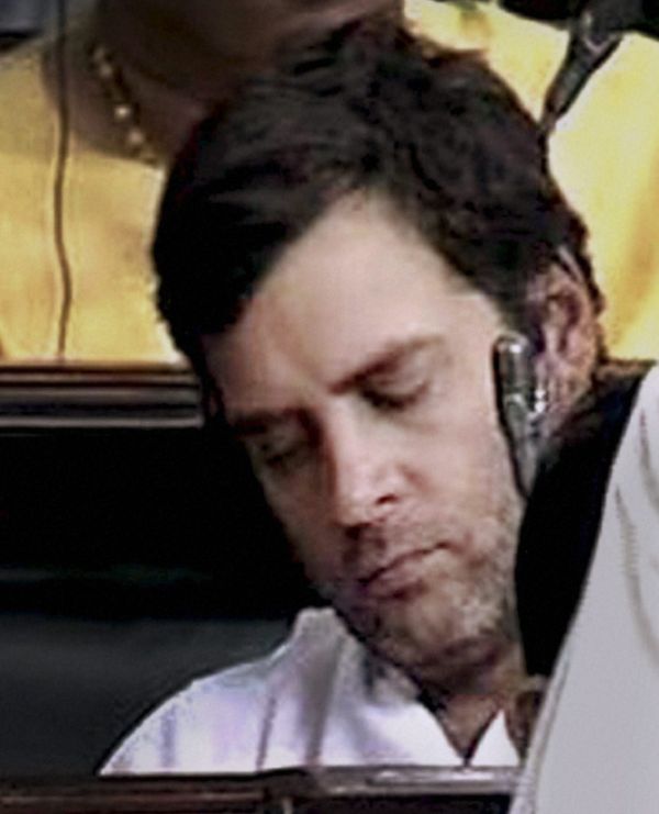 Siesta time! Rahul caught snoozing in Parliament