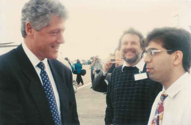 Asim Ghafoor with then US President Bill Clinton.