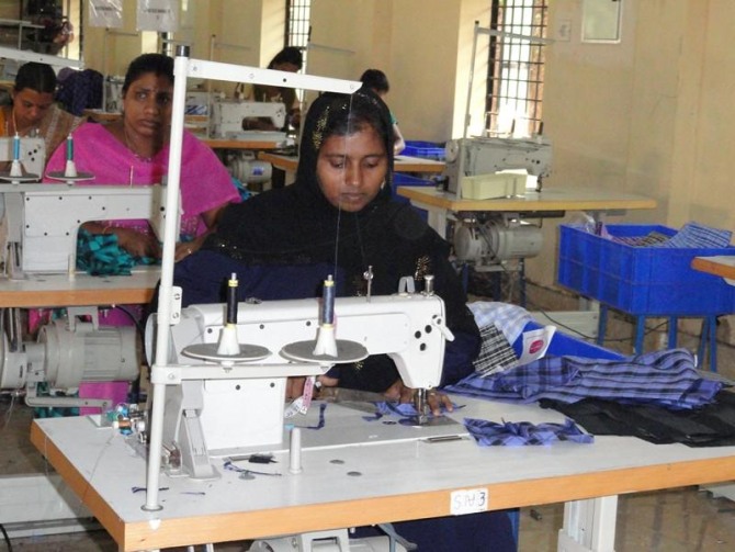 A garment manufacturing unit, run under the aegis of the Kudumbashree initiative in Thrissur.