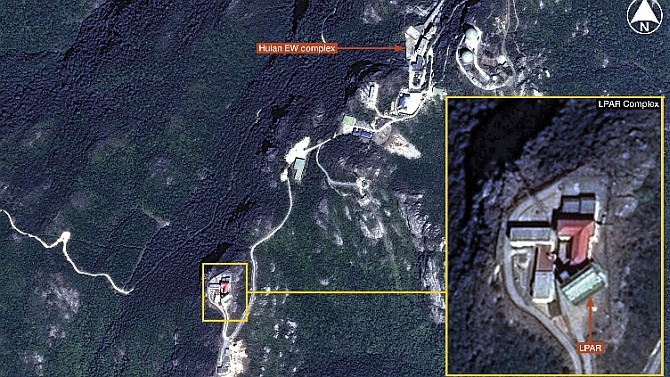 Airbus Defence and Space imagery shows an unusual large phased array radar (LPAR) deployed at the Huian Electronic Warfare (EW) complex in Fujian Province, China. The LPAR differs from other Chinese LPARs in that its array face is oriented much closer to vertical