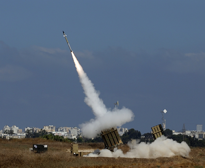 An interceptor rocket in fired the southern Israeli city of Ashdod 