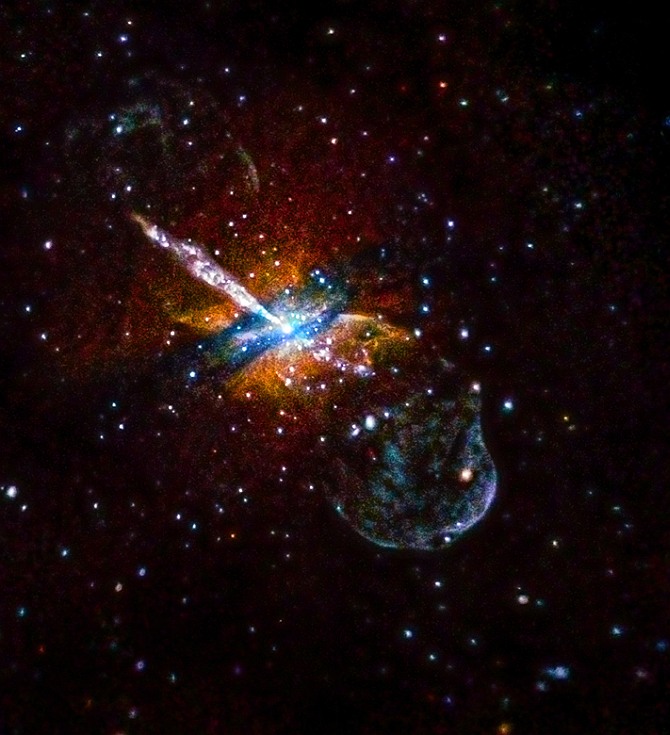 Just weeks after NASA's Chandra X-ray Observatory began operations in 1999, the telescope pointed at Centaurus A (Cen A, for short). This galaxy, at a distance of about 12 million light years from Earth, contains a gargantuan jet blasting away from a central supermassive black hole. Since then, Chandra has returned its attention to this galaxy, each time gathering more data. And, like an old family photo that has been digitally restored, new processing techniques are providing astronomers with a new look at this old galactic friend.
