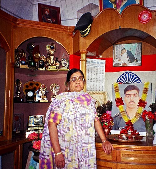Lieutenant Saurabh Kalia's mother, seen here in 2004. Other photographs: Kind courtesy: The Kalia family