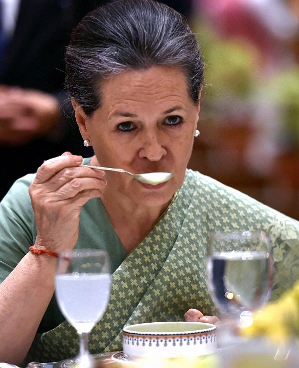 President Sonia Gandhi during her Iftar party in New Delhi
