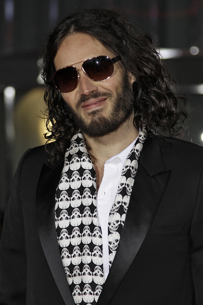 Actor Russell Brand arrives for a premiere in Hollywood, California