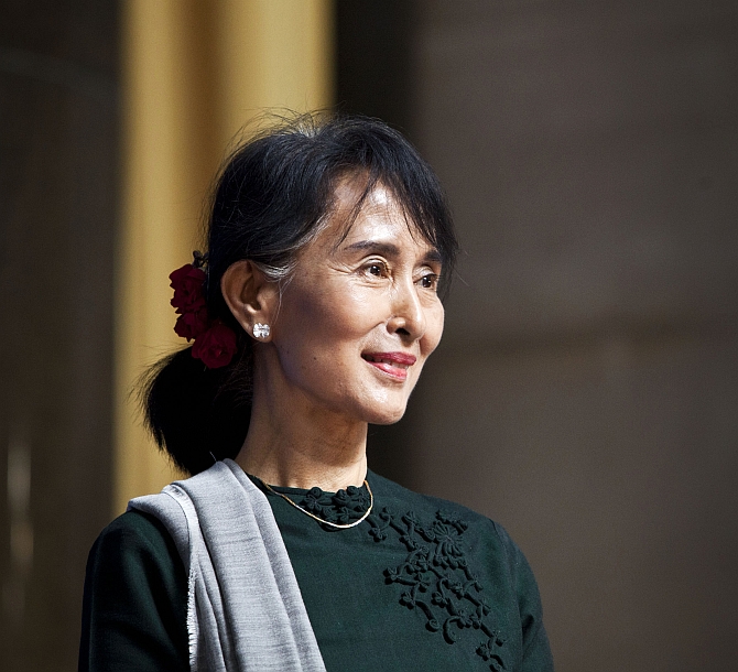 Aung San Suu Kyi in New York