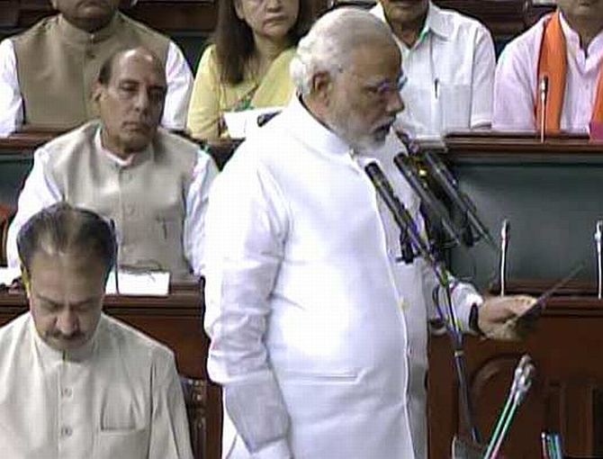 Prime Minister Modi takes oath in Lok Sabha on Thursday