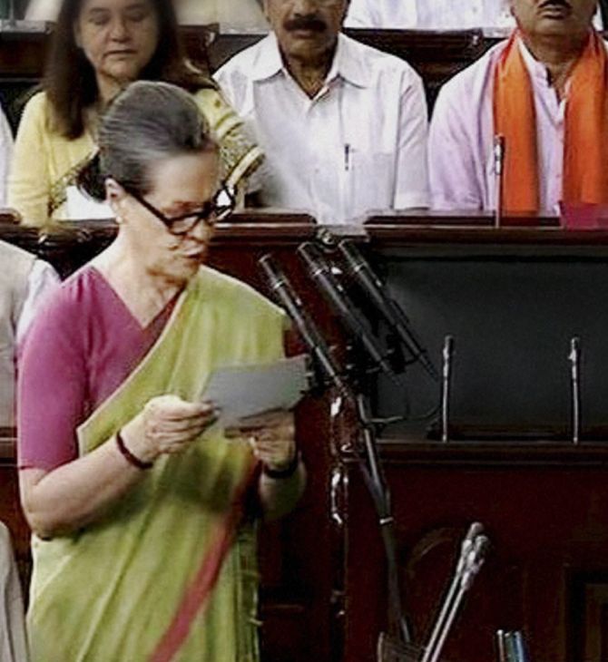 Congress chief Sonia Gandhi takes oath