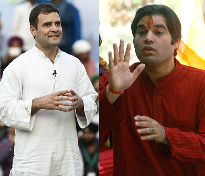 Rahul Gandhi (Congress) and Varun Gandhi (BJP)