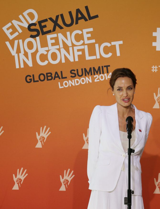 The four-day conference on sexual violence in war is hosted by Foreign Secretary William Hague and Angelina Jolie