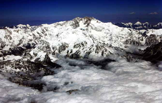 Mount Kanchenjunga, situated on the India-Nepal border