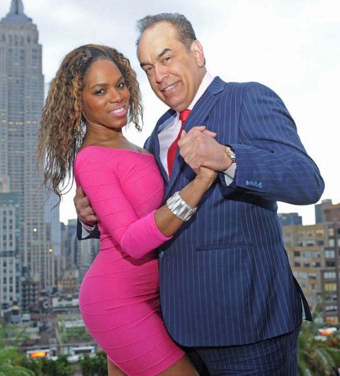 Carla Abonia with her sugar daddy Alan Schneider