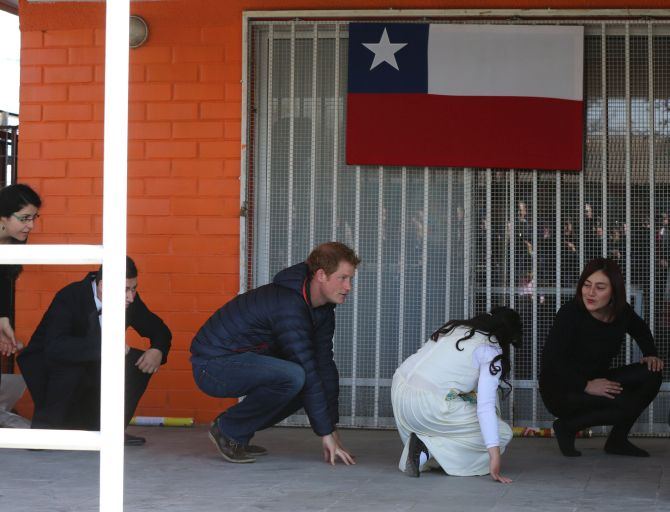 In Chile, Prince Harry does it Gangnam style