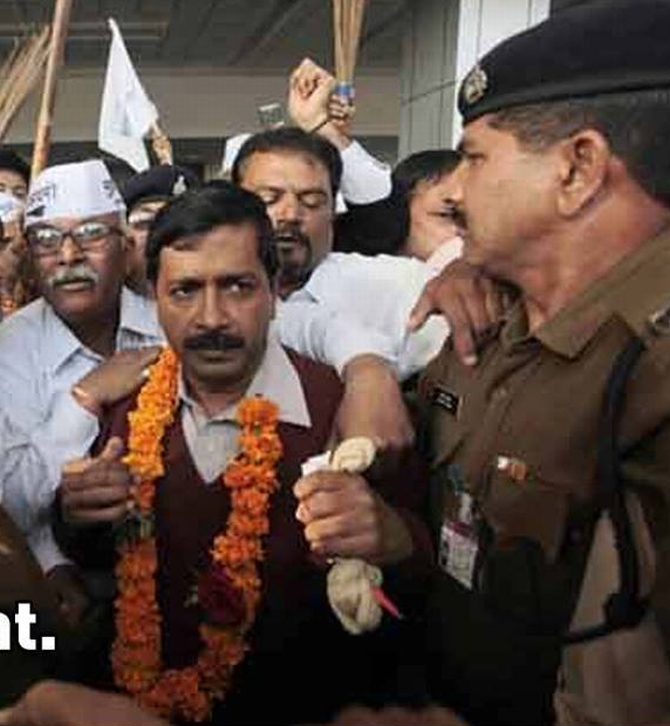 AAP leader Arvind Kejriwal being 'detained' in Gujarat