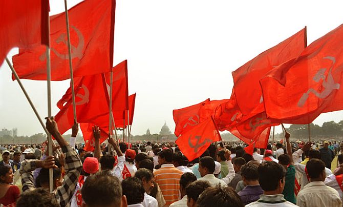 A CPI-M rally in Kolkata.