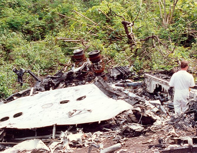 The crash site