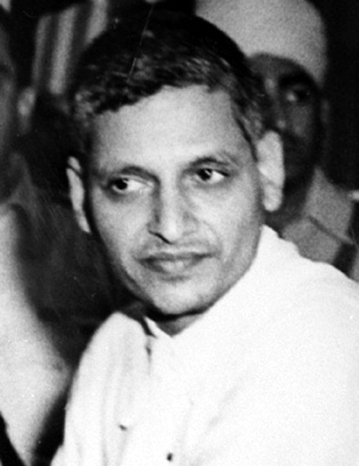Nathuram Godse during his trial for the assassination of Gandhi.