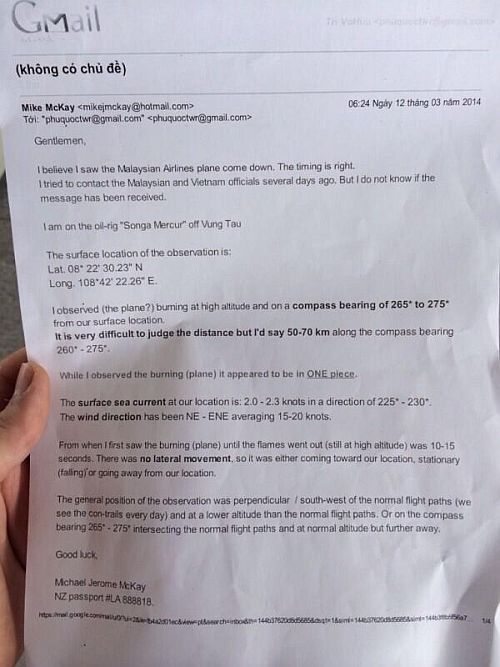 The letter New Zealander Mike McKay wrote to his employers