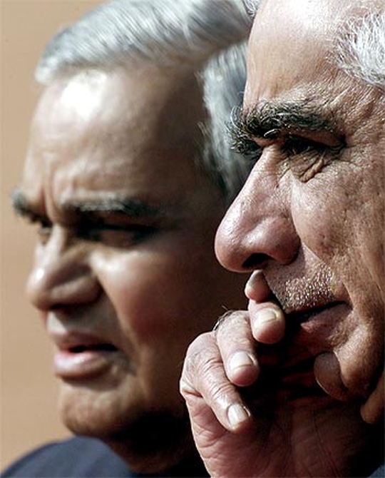 Former prime minister Atal Behari Vajpayee with Jaswant Singh