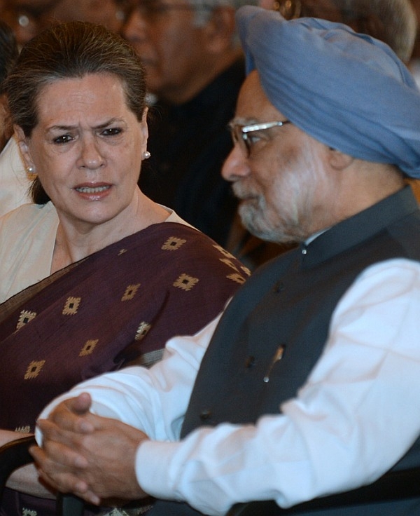 UPA chairperson Sonia Gandhi with PM Manmohan Singh