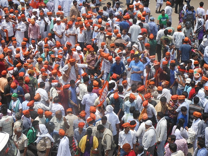 The protests outside the Banaras Hindu University 