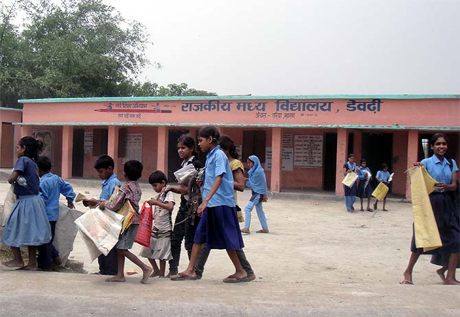 A government school in Terraiya, Bihar