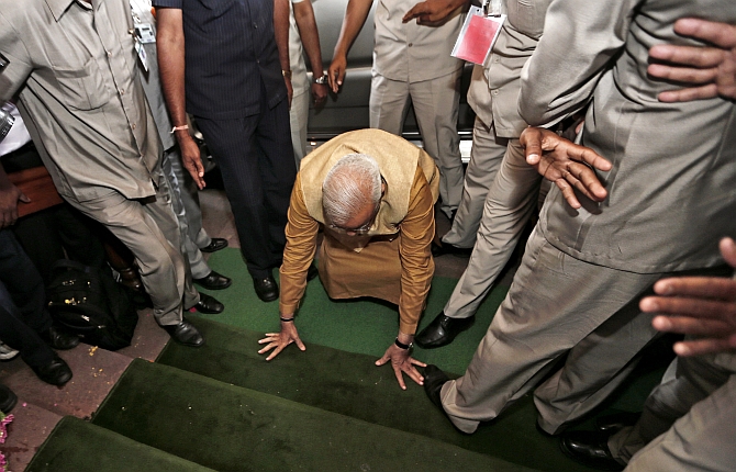 When Modi first stepped into Parliament 