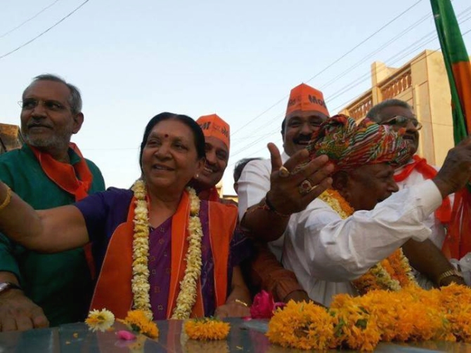 Anandiben Patel, who succeeds Narendra Modi as the new Gujarat chief minister