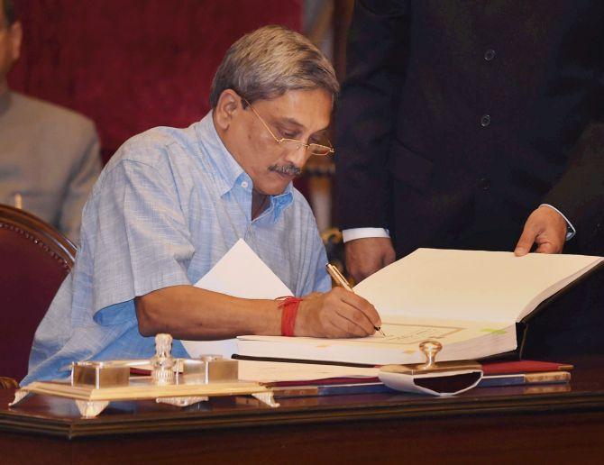 Defence Minister Manohar Parrikar. Photograph: PTI Photo