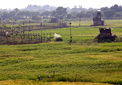 The border near Suchetgarh in Jammu