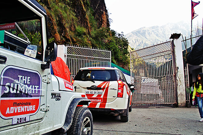 Entering China at Tattopani in Nepal...