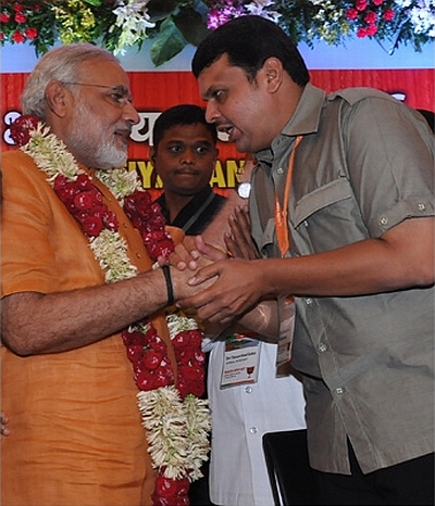 Devendra Fadnavis with Narendra Modi
