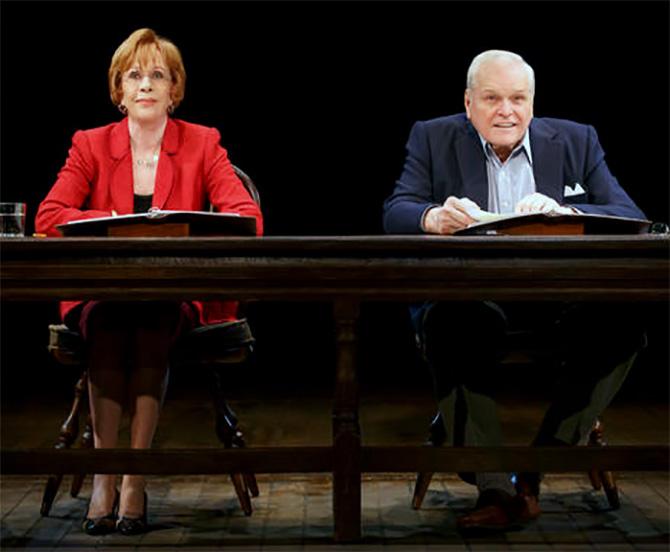 Carol Burnett, left, and Brian Dennehy perform Love Letters. Photograph: Carol Rosegg