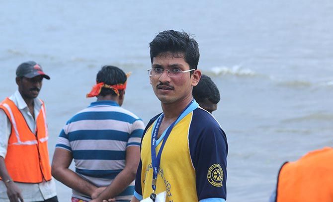 Visarjan at Shivaji Park beach, central Mumbai